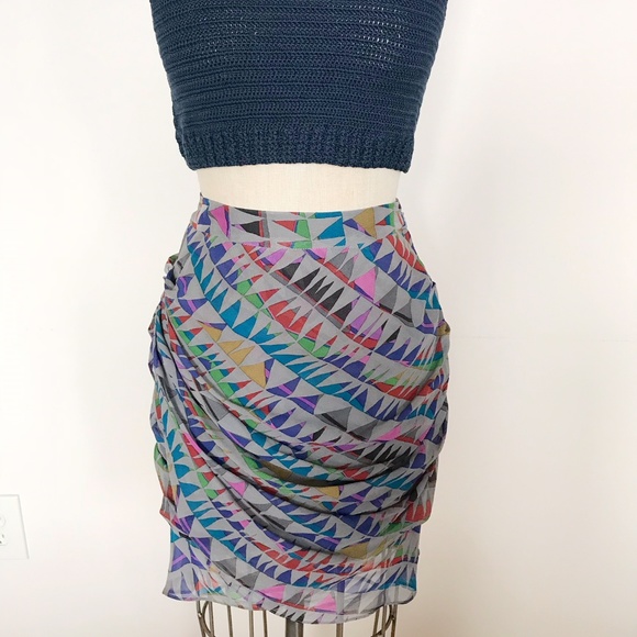Mara Hoffman Silk Overlay Mini Skirt - Picture 1 of 5